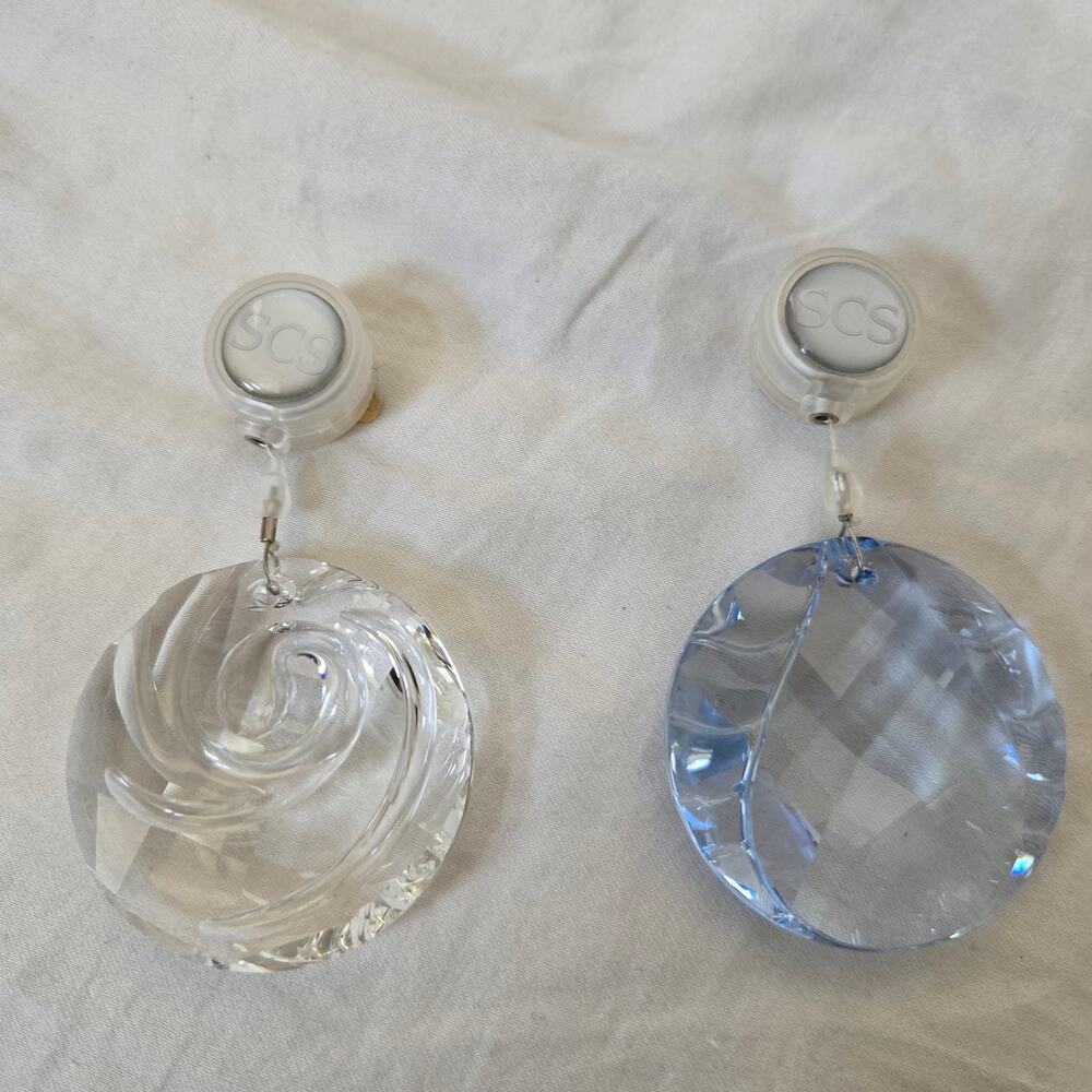 Swarovski Crystal Window Ornament Set of 2 SCS Air 1005276 & Water Blue 1270942 - Picture 5 of 11